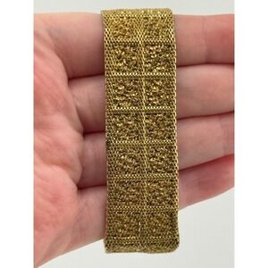 Vintage Grosse Signed Germany 1966 Gold Tone Mesh Bracelet